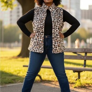 Katydid Leopard Print Vest